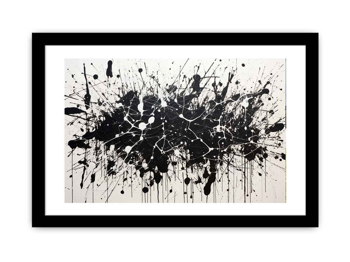 Black Art Dripping Color Painting