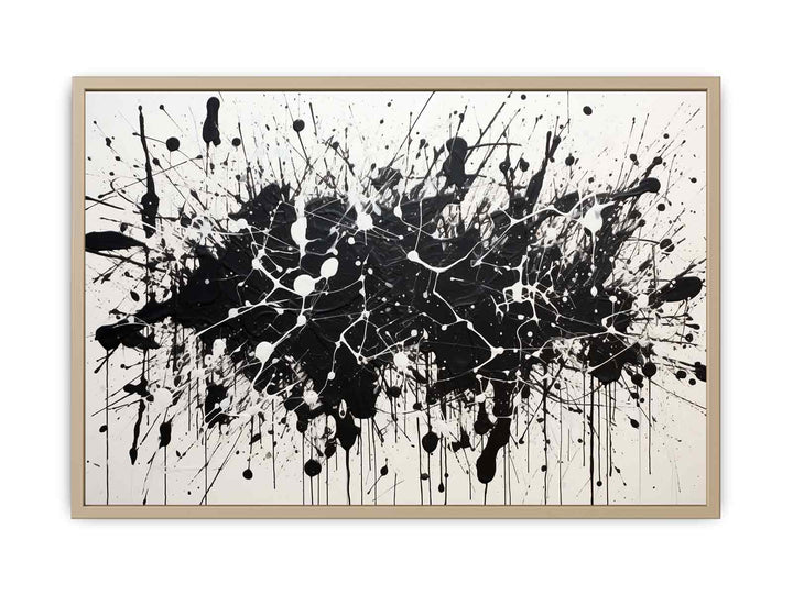 Black Art Dripping Color Painting