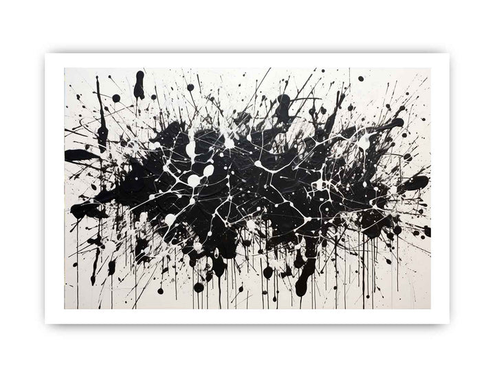 Black Art Dripping Color Painting