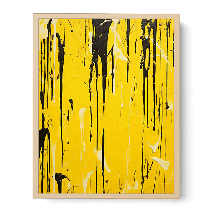 Yellow Color Dripping   Poster