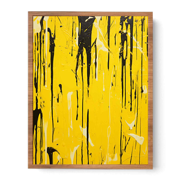 Yellow Color Dripping   Painting