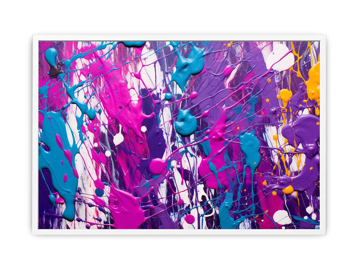 Purple Color Dripping   Canvas Print