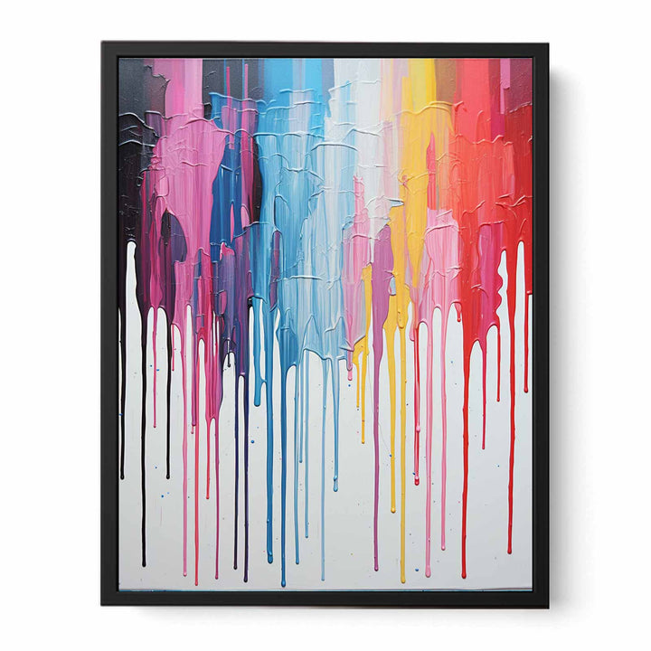 Rainbow Dripping Color Painting