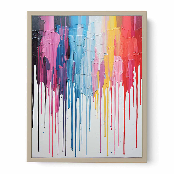 Rainbow Dripping Color Painting