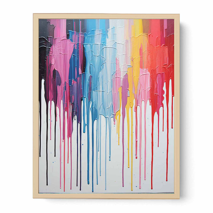 Rainbow Dripping Color Painting