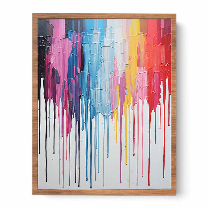 Rainbow Dripping Color Painting