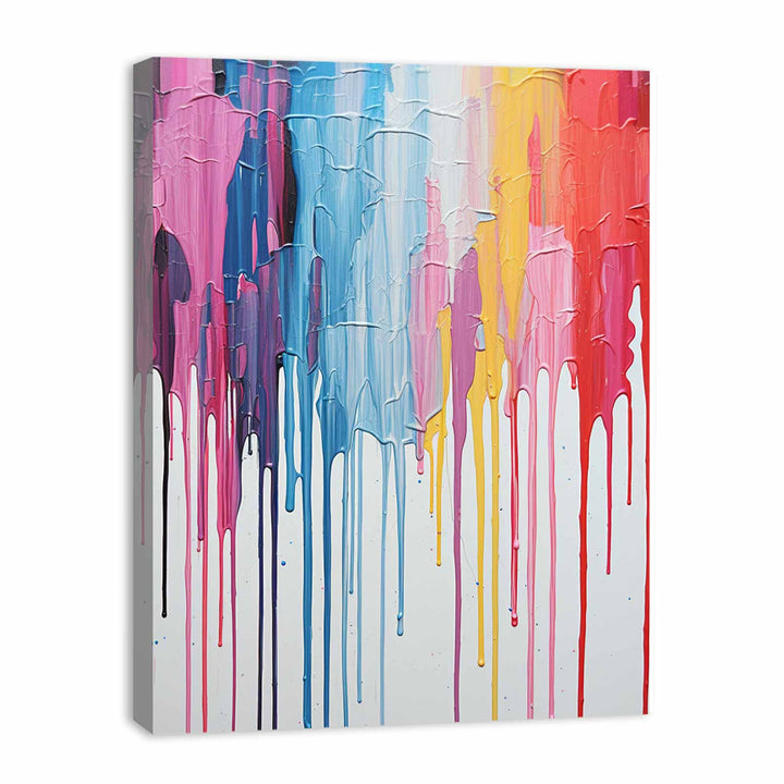 Rainbow Dripping Color Painting