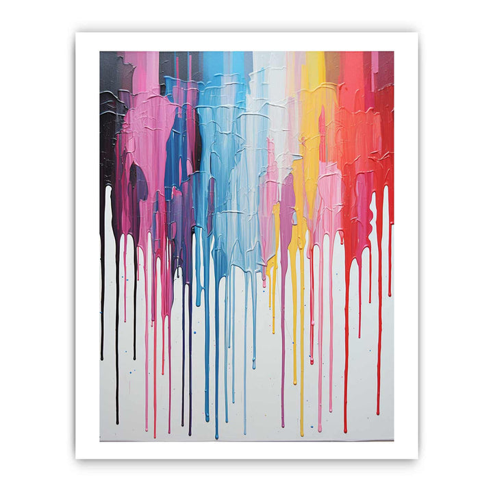 Rainbow Dripping Color Painting