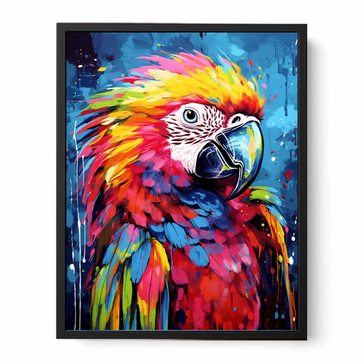 Parrot Dripping Color Painting