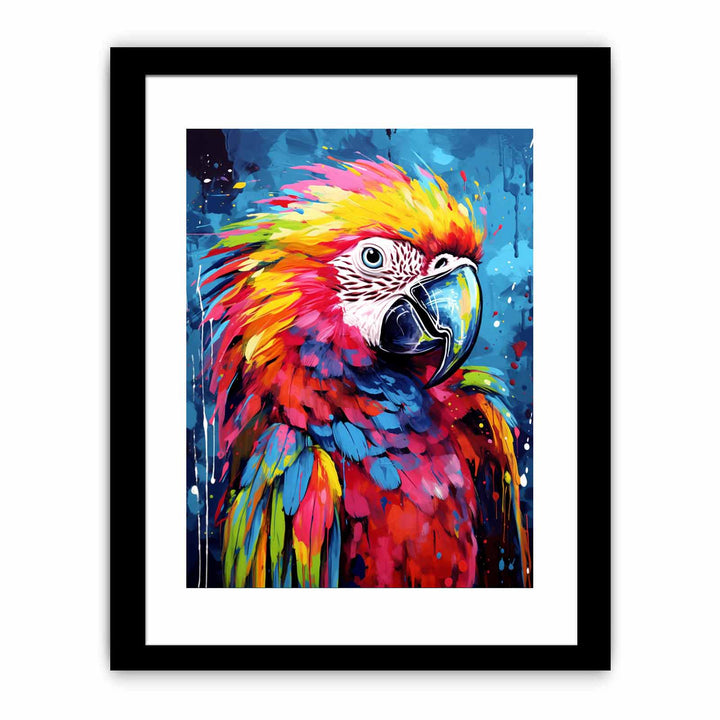 Parrot Dripping Color Painting