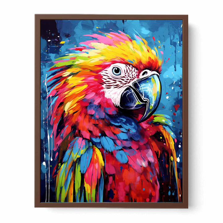 Parrot Dripping Color Painting