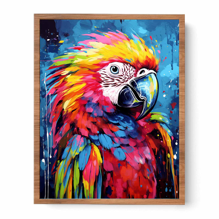 Parrot Dripping Color Painting