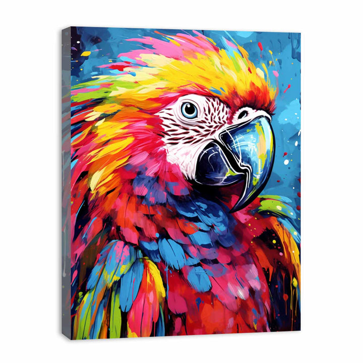 Parrot Dripping Color Painting