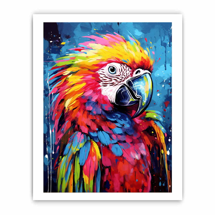 Parrot Dripping Color Painting