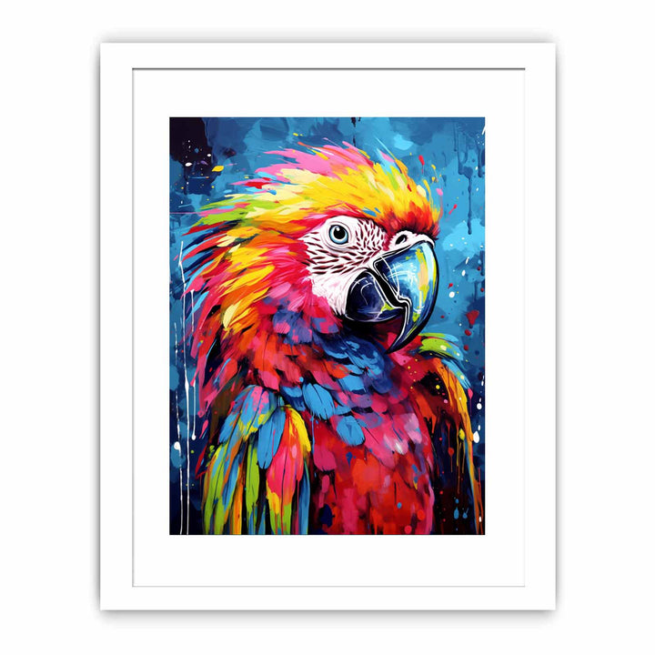 Parrot Dripping Color Painting