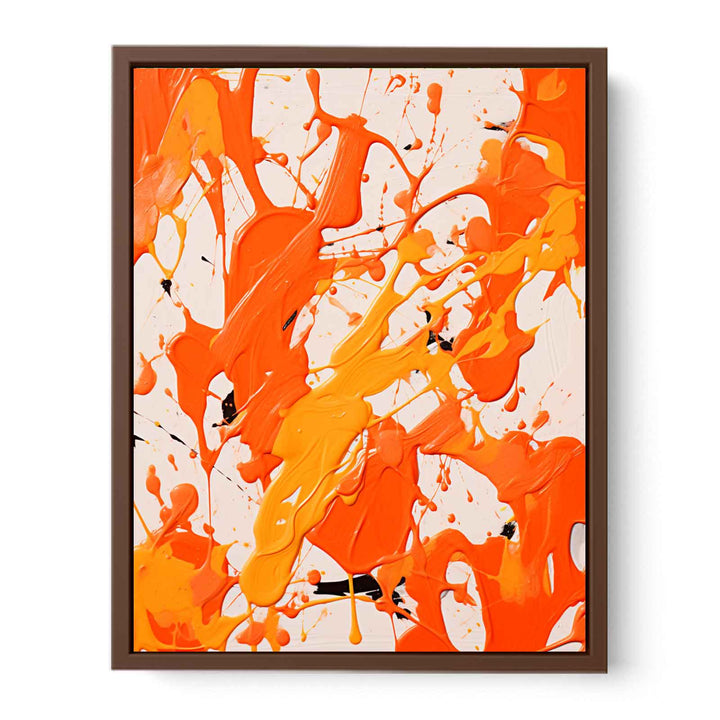 Orange Art Dripping Color Painting