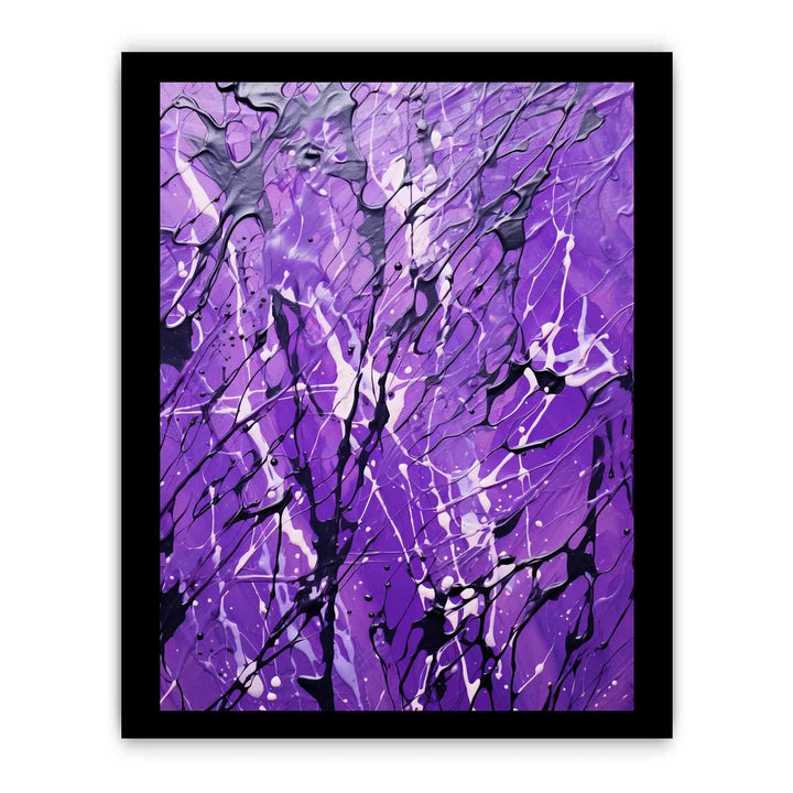 Purple Art Dripping Color Painting