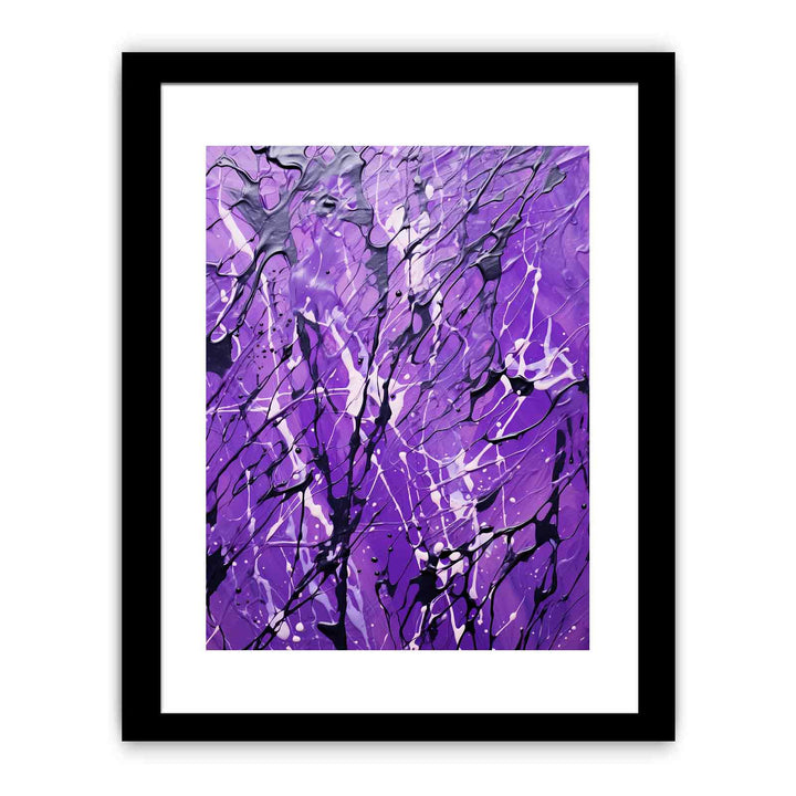 Purple Art Dripping Color Painting