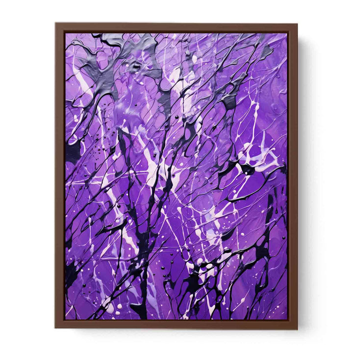 Purple Art Dripping Color Painting