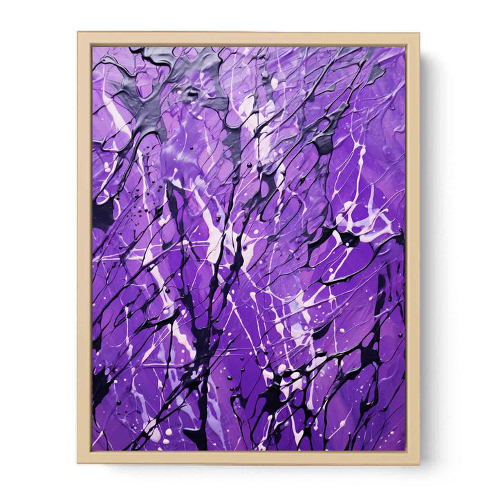 Purple Art Dripping Color Painting