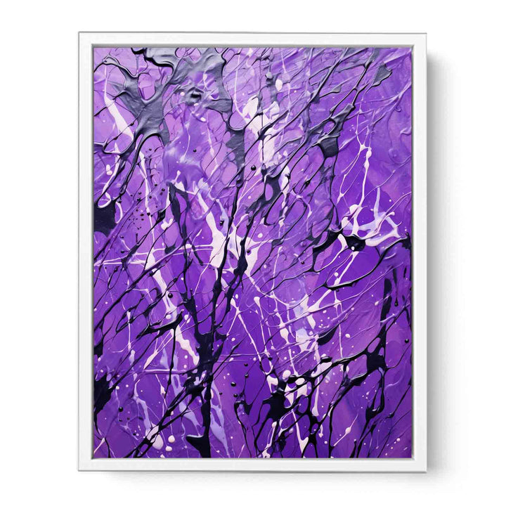 Purple Art Dripping Color Painting