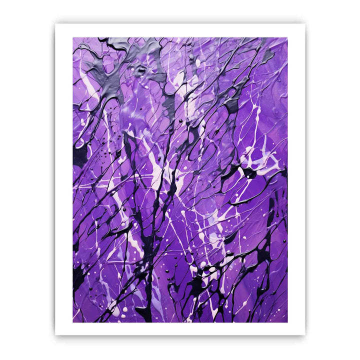 Purple Art Dripping Color Painting