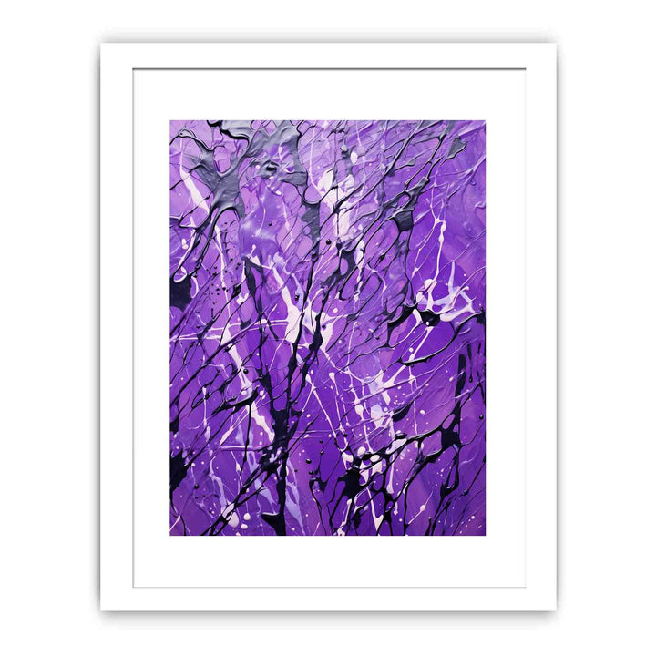 Purple Art Dripping Color Painting