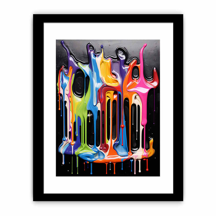 Three Art Dripping Color Painting