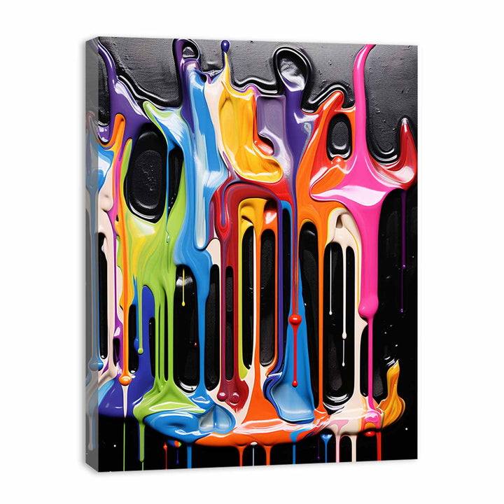 Three Art Dripping Color Painting