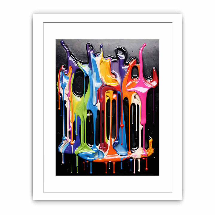 Three Art Dripping Color Painting