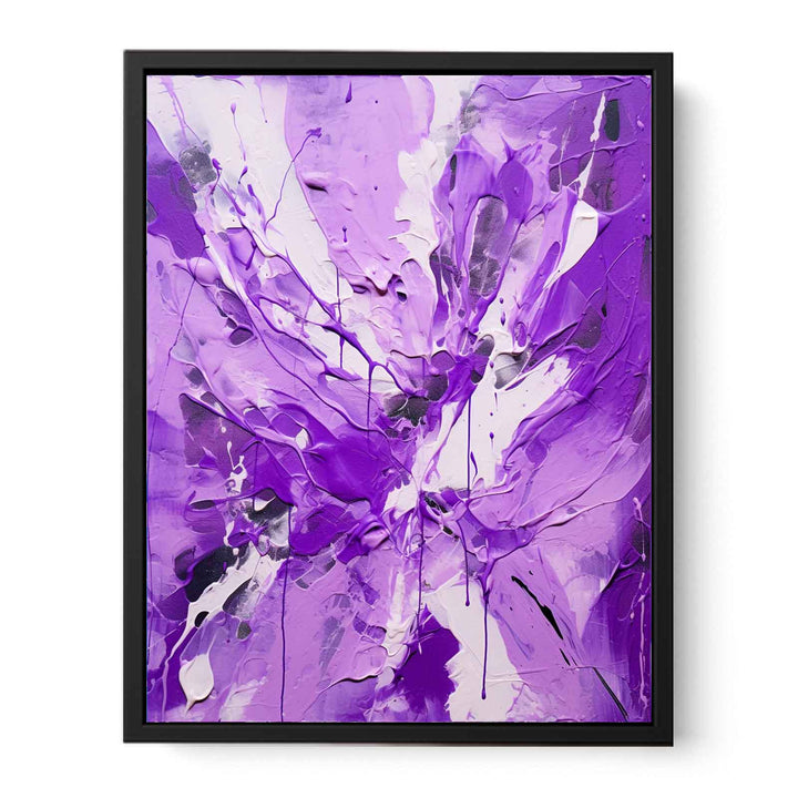 Painting Color White Purple Drips  