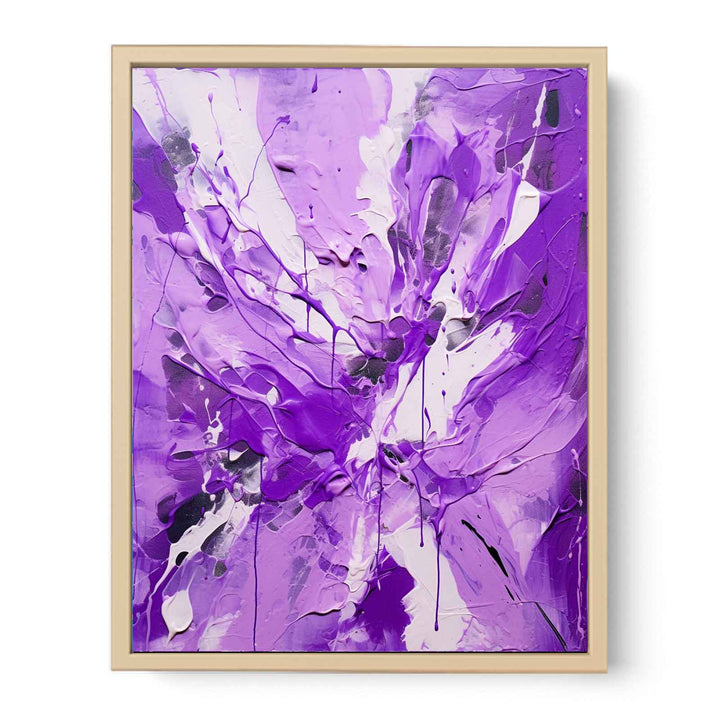 Painting Color White Purple Drips   Poster