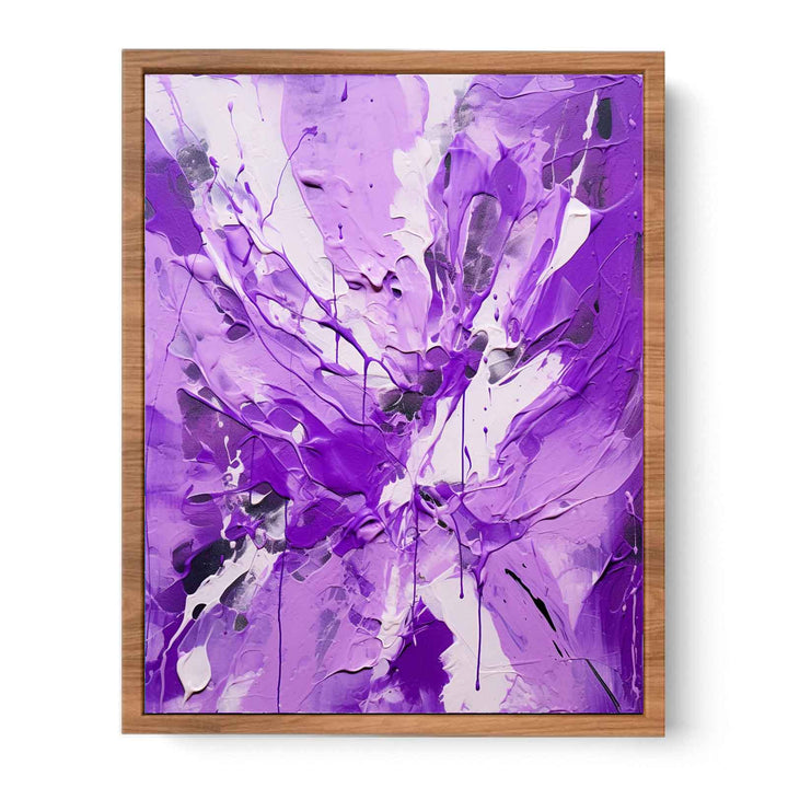 Painting Color White Purple Drips   Painting