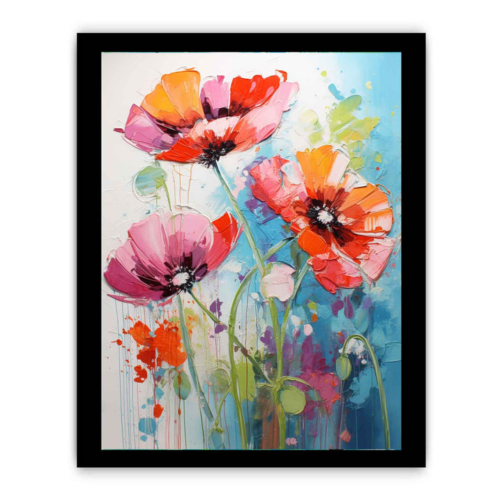 Flower Dripping Color Painting