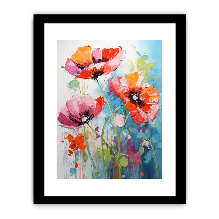 Flower Dripping Color Painting