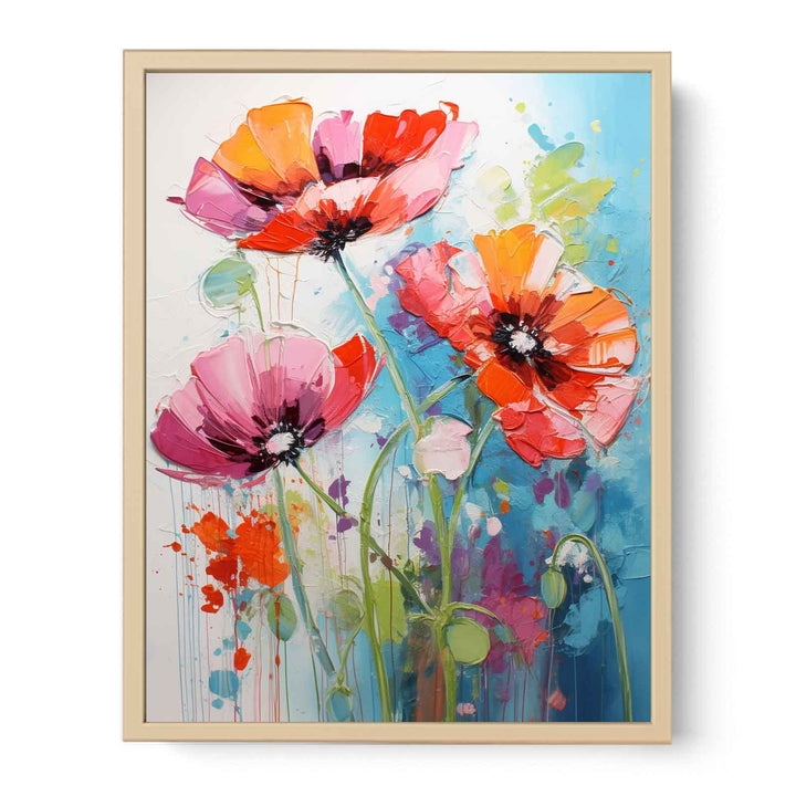 Flower Dripping Color Painting