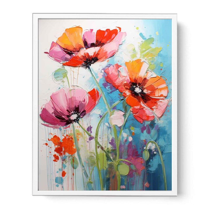 Flower Dripping Color Painting