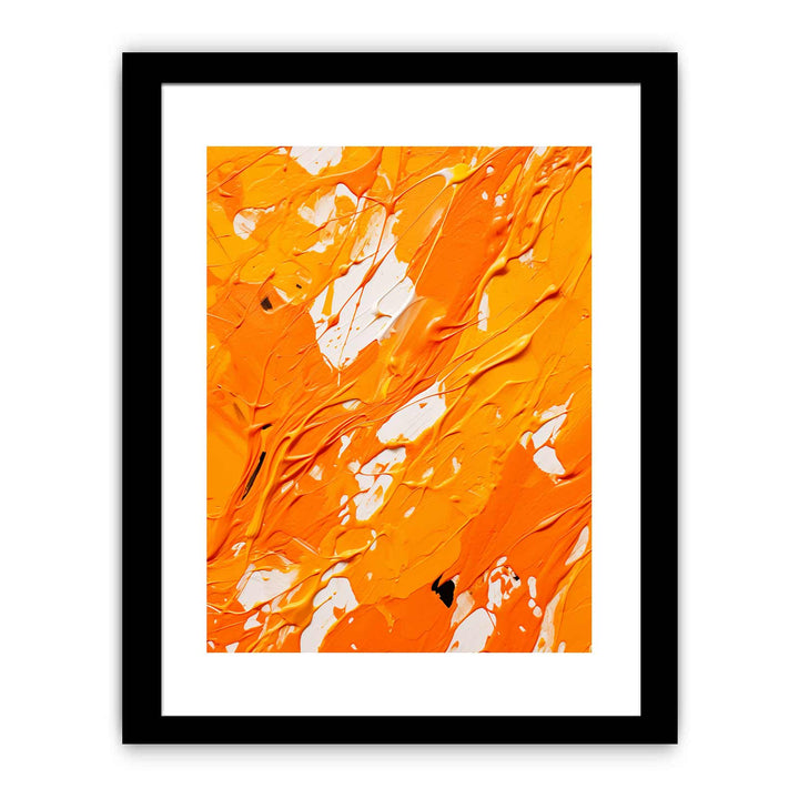 Orange Dripping Color Painting