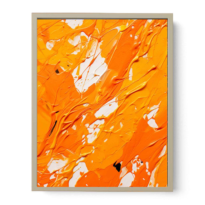 Orange Dripping Color Painting