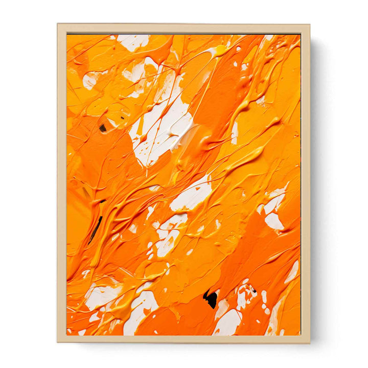 Orange Dripping Color Painting