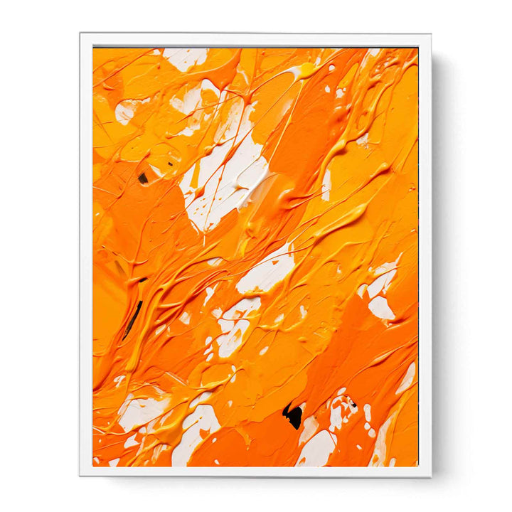 Orange Dripping Color Painting