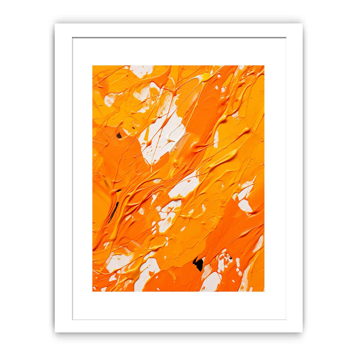 Orange Dripping Color Painting