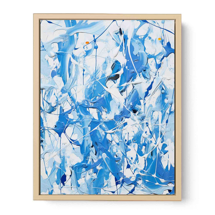  Blue  Dripping Color  Art Painting  Poster