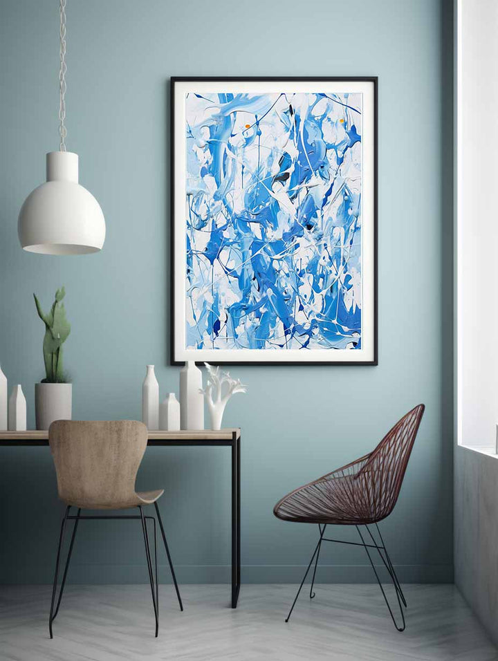  Blue  Dripping Color  Art Painting 