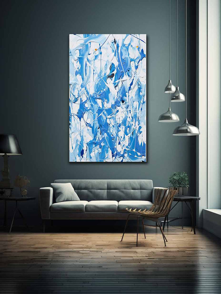  Blue  Dripping Color  Art Painting 