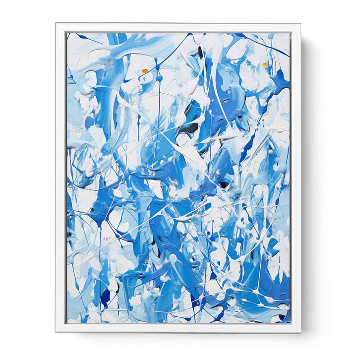  Blue  Dripping Color  Art Painting  Canvas Print