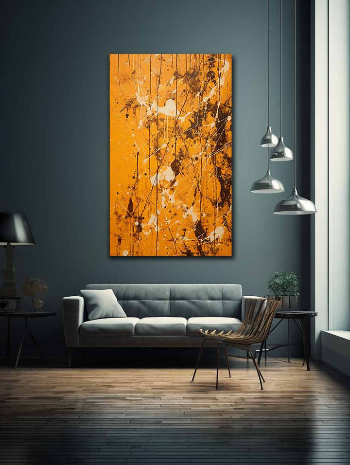  Brown Dripping Color  Art Painting 