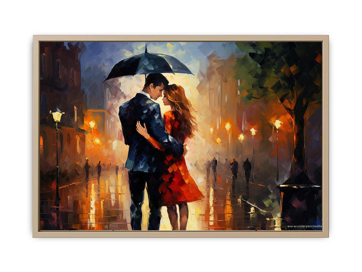 Couple Art Painting  Framed Print