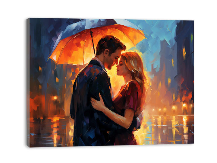 Couple Umbrella Art Painting-1