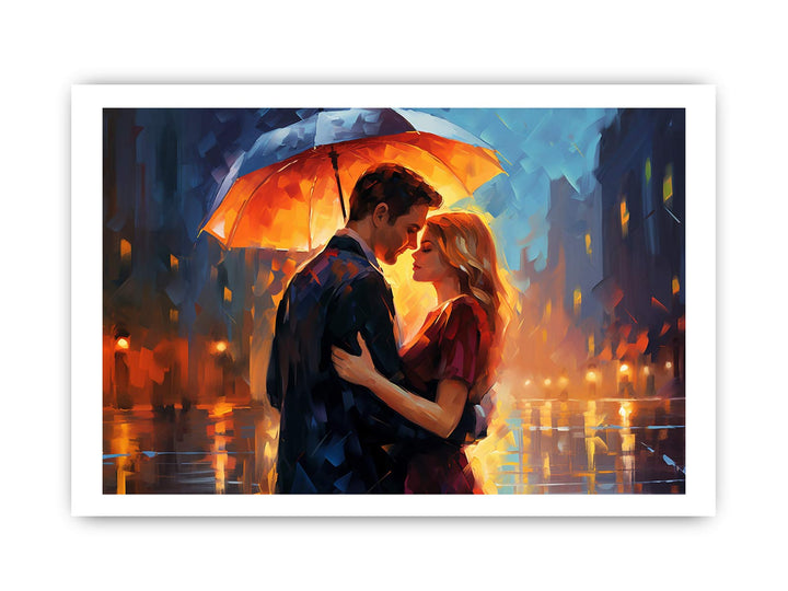 Couple Umbrella Art Painting-1